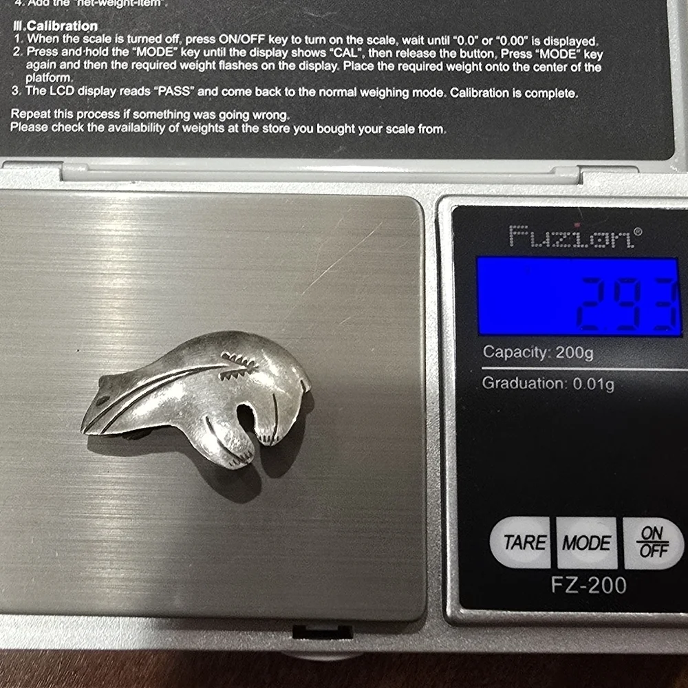 Navajo Medicine Bear Fetish with Heart Arrow Sterling